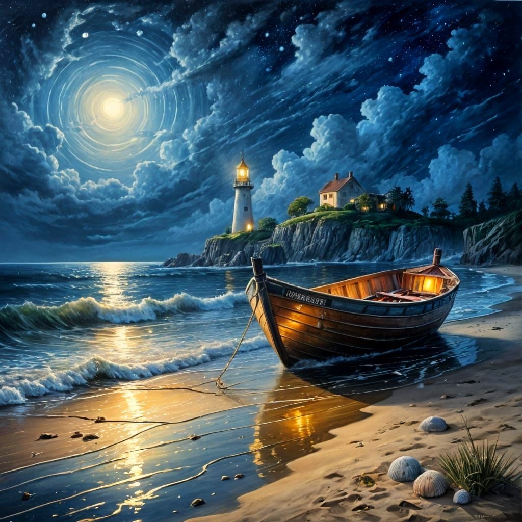 A summer night by the sea (7 likes)  by @h7sus2