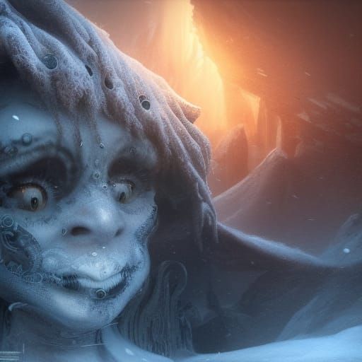 "Face in a Blizzard"