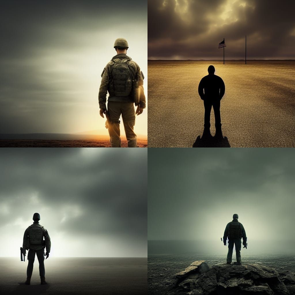man stands alone against modern army american 8K resolution ...