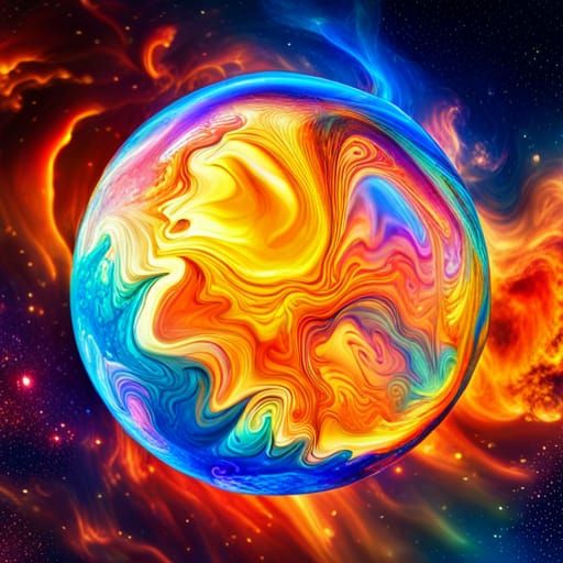 Soap bubble in Space AI Generated Artwork NightCafe Creator