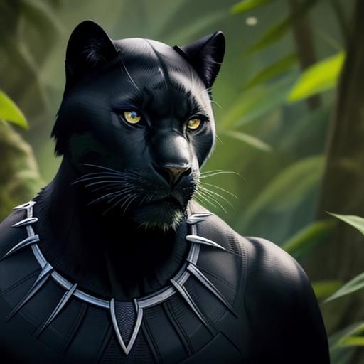 wild black panther