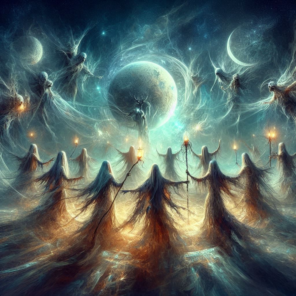 The Akelarre, mystical and dreamlike gatherings where witches, spirits, and ancient forces unite under the moonlight. A ...