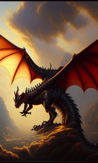 mechanical dragon oil painting by James Gurney trending on A...