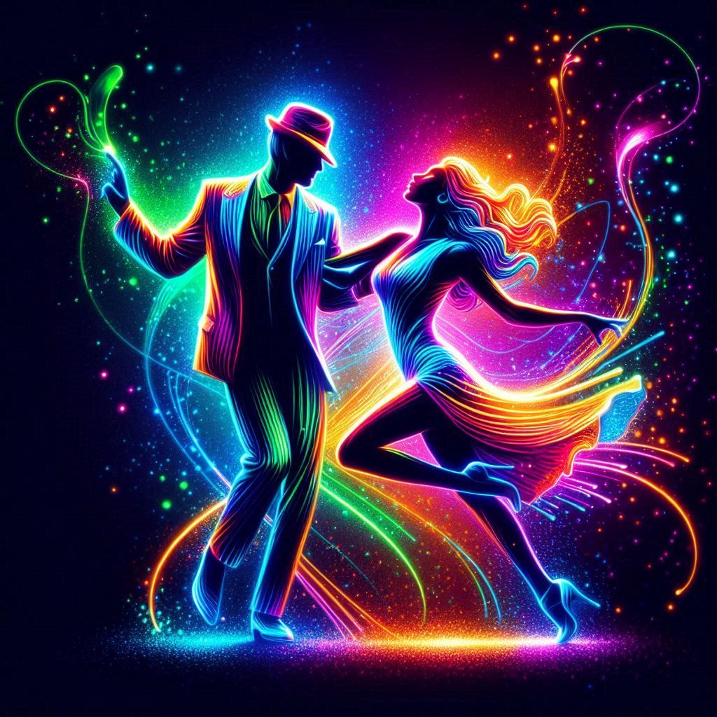 Neon dancers