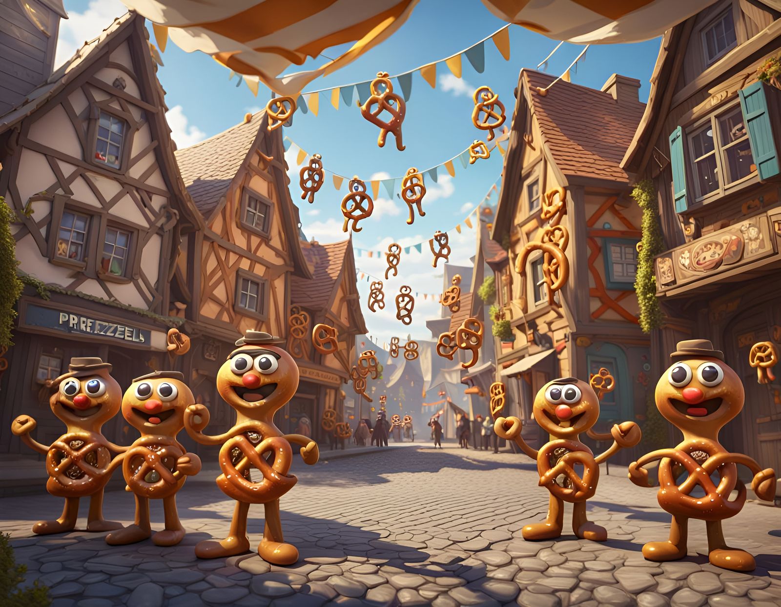 Adorable Pretzel People  by @stan