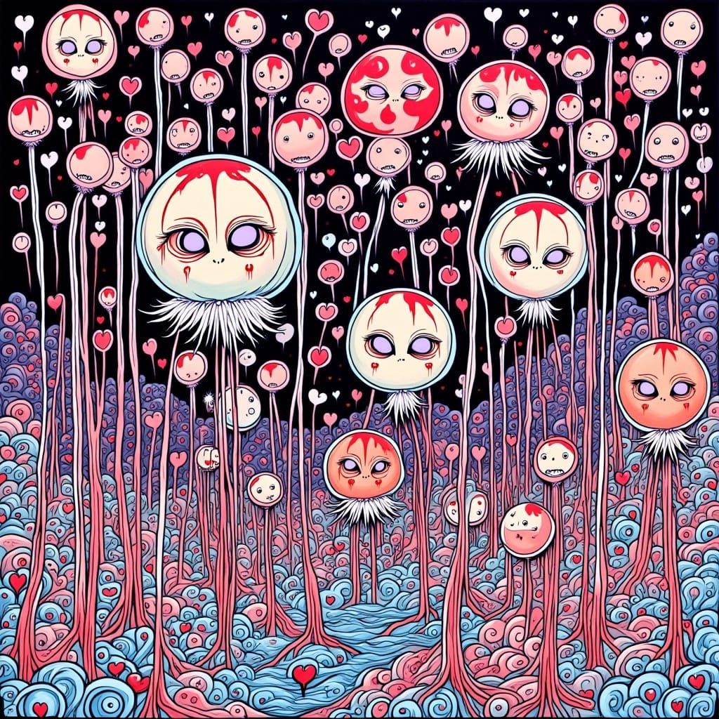 <lora:MrsH Darkling:1.0> Inspired by the styles of James Jean, Loish, and_chiibu, a vibrant and whimsical artwork featuring a fantastical en...