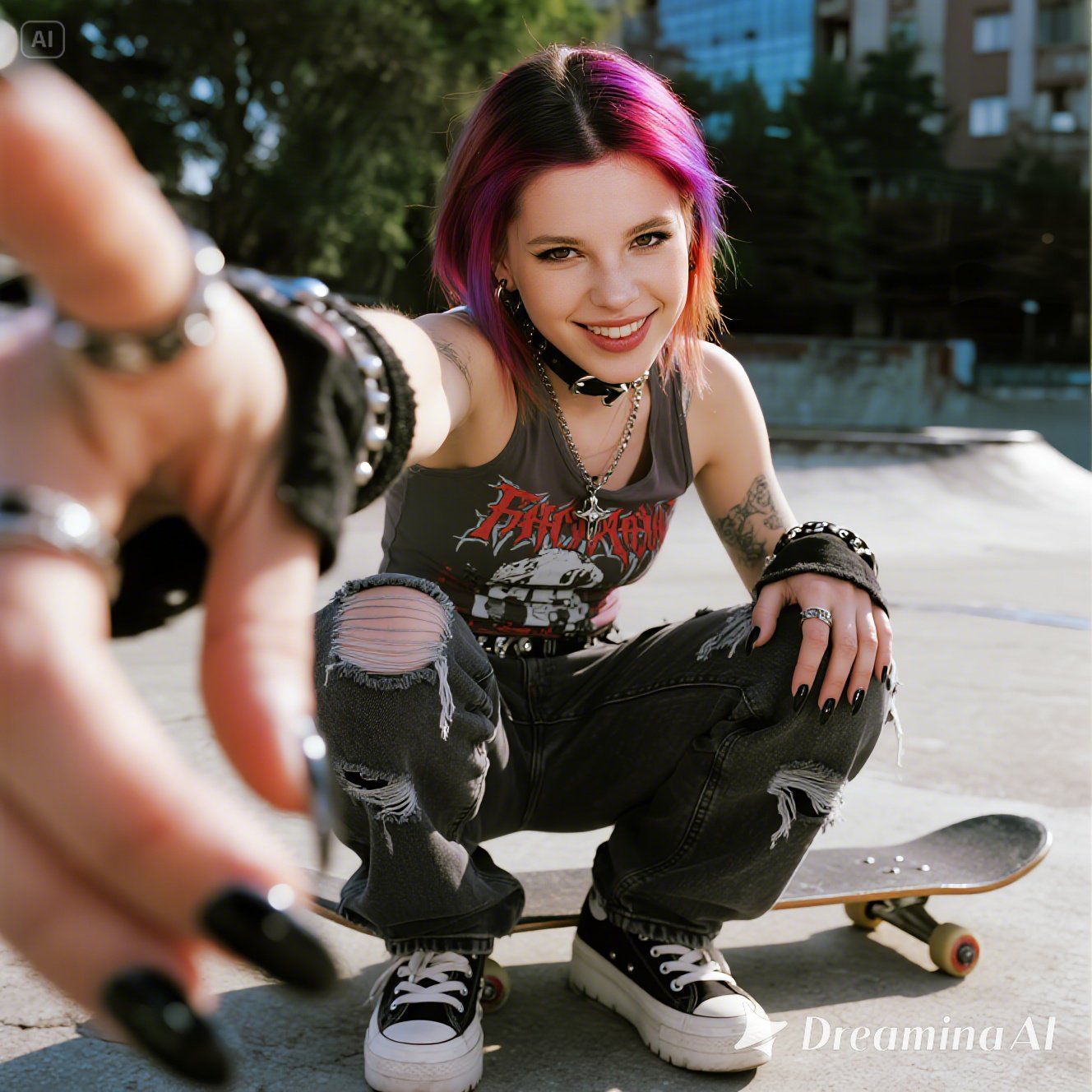 punk skater girl - blending aesthetics