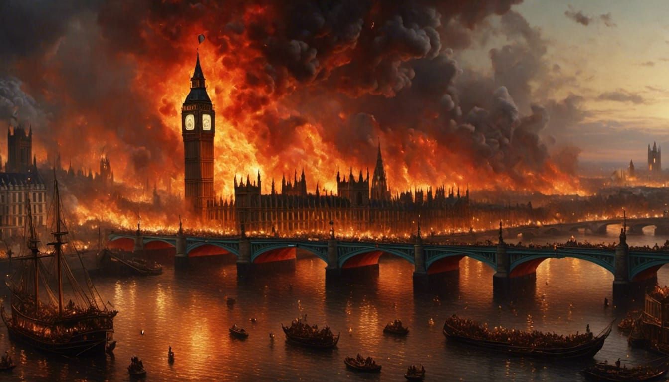 The Great Fire of London  by @Dragoljub