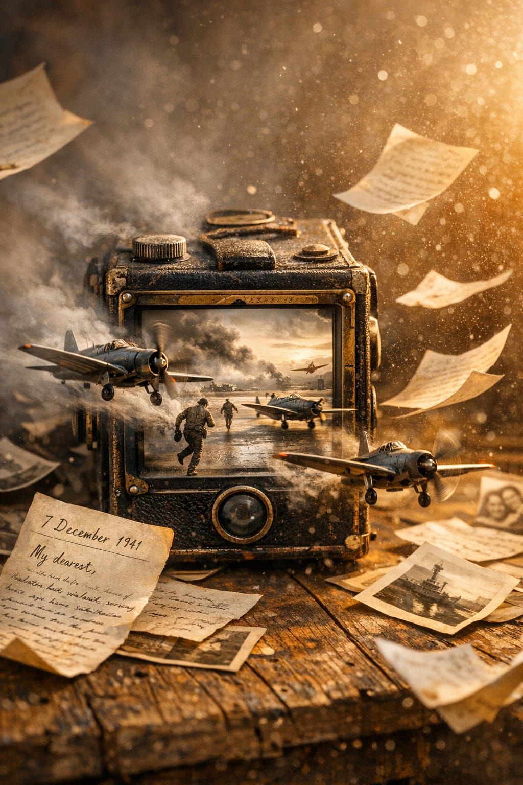 Hyper-realistic miniature diorama - 1941 Pearl Harbor