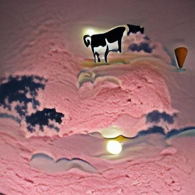 cow likes strawberry ice-cream