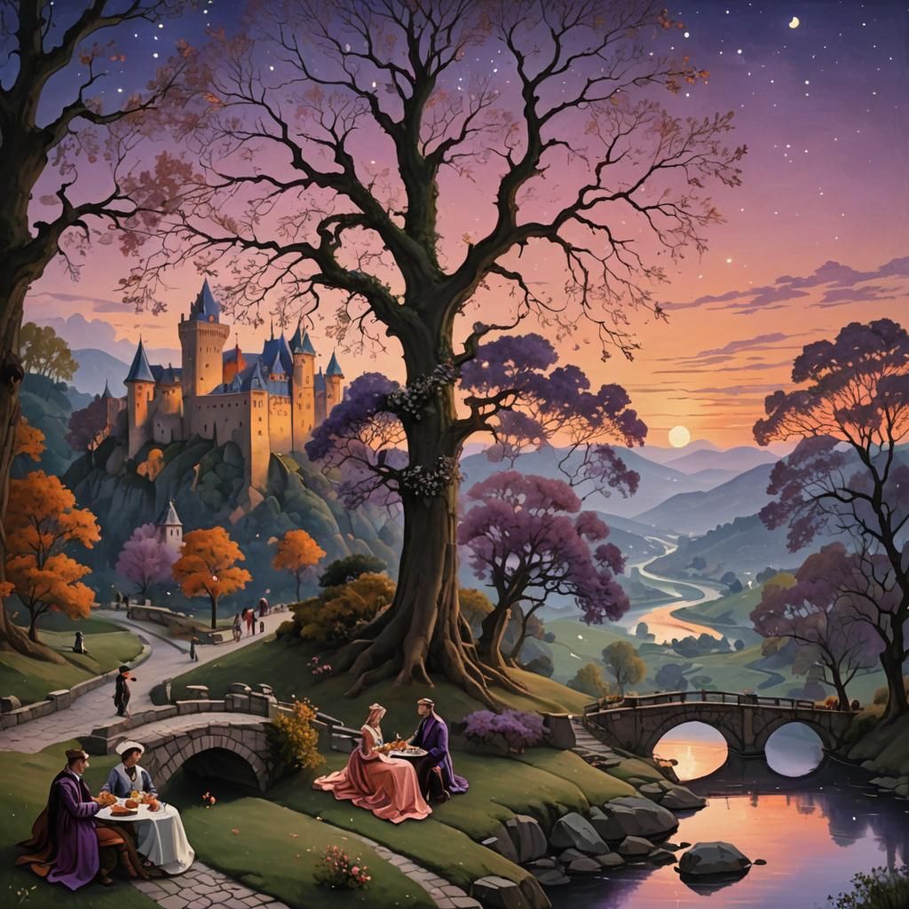 "Twilight Romance: A Renaissance Evening by the Castle"