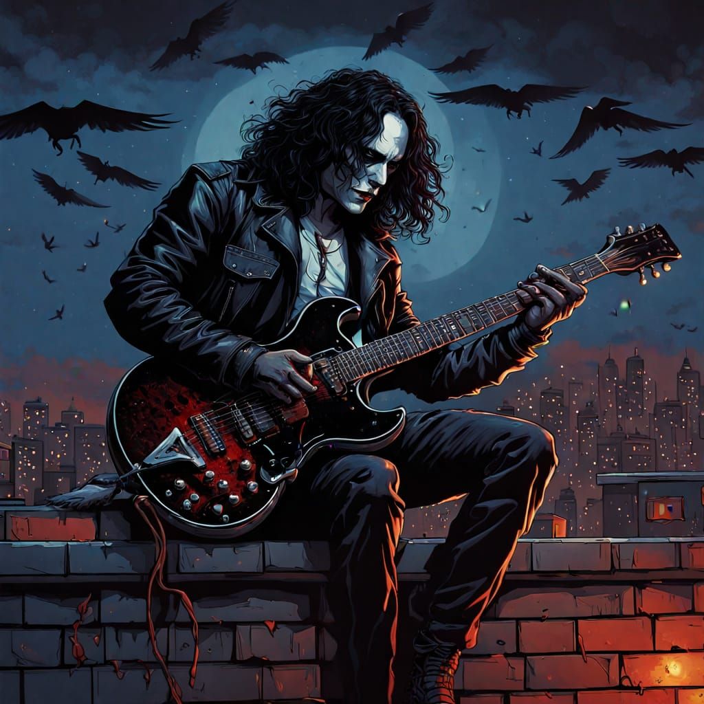 Eric Draven playing Guitar