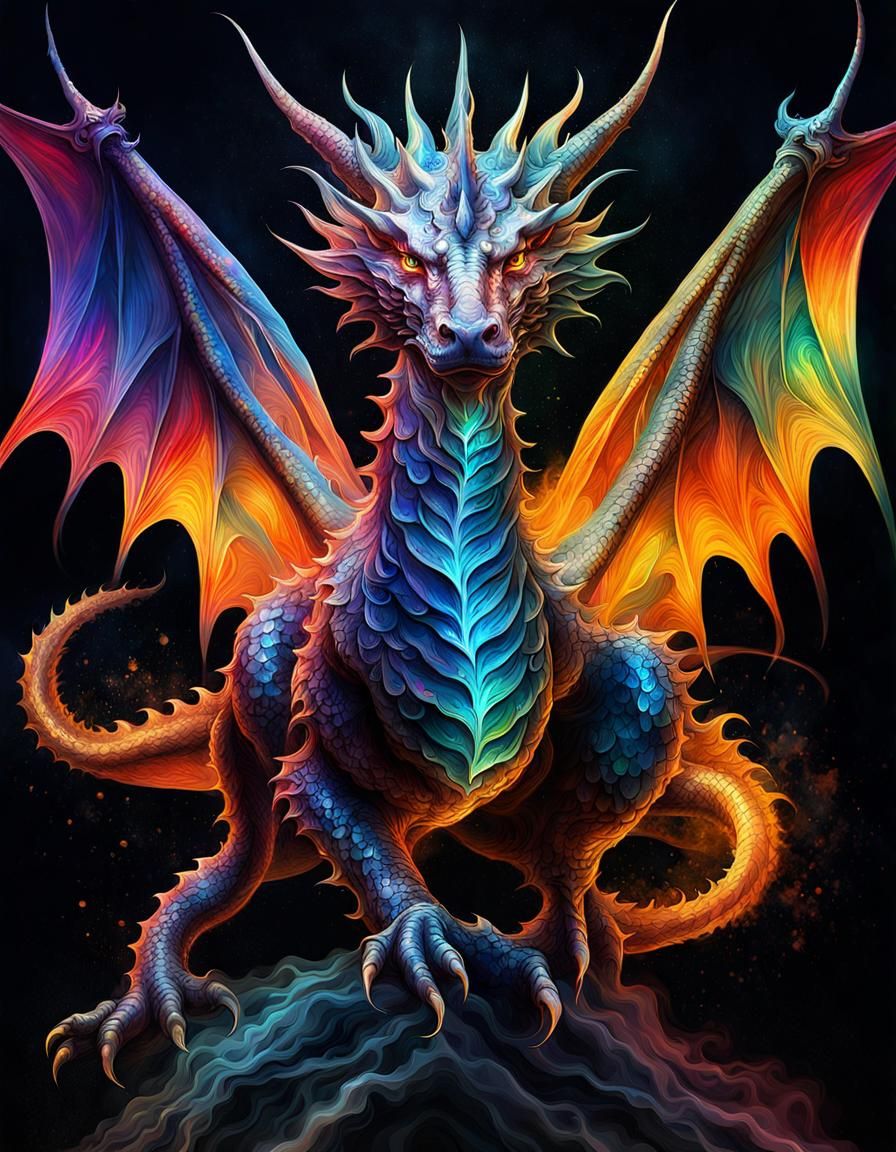 Rainbow dragon - AI Generated Artwork - NightCafe Creator