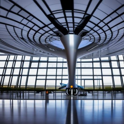 futuristic airport