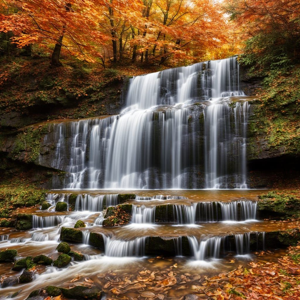 autumn waterfalls  by @BibmariM