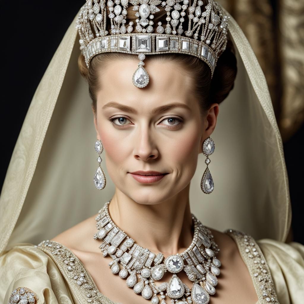 Empress wearing diamond jewellery European