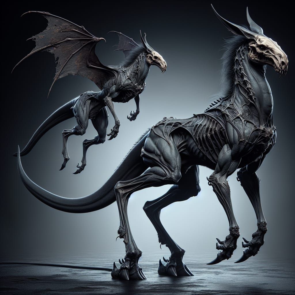 Jersey Devil :: human_sized, bipedal kangaroo-like creature,...