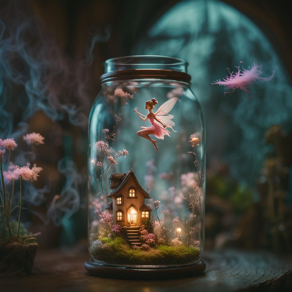 Fairy in a Jar: Miniature Fantasy Village