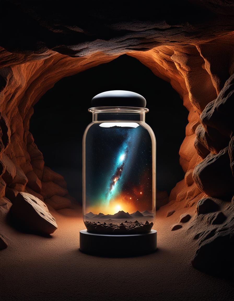 Universe in a jar - AI Generated Artwork - NightCafe Creator