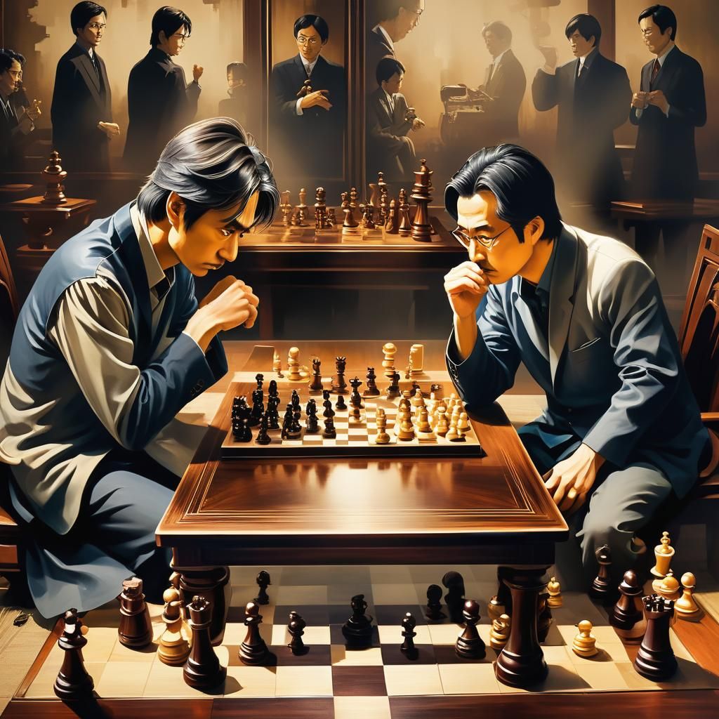 Kiyotaka Ayanokoji and Manabu Igarashi, engaged in a intense...