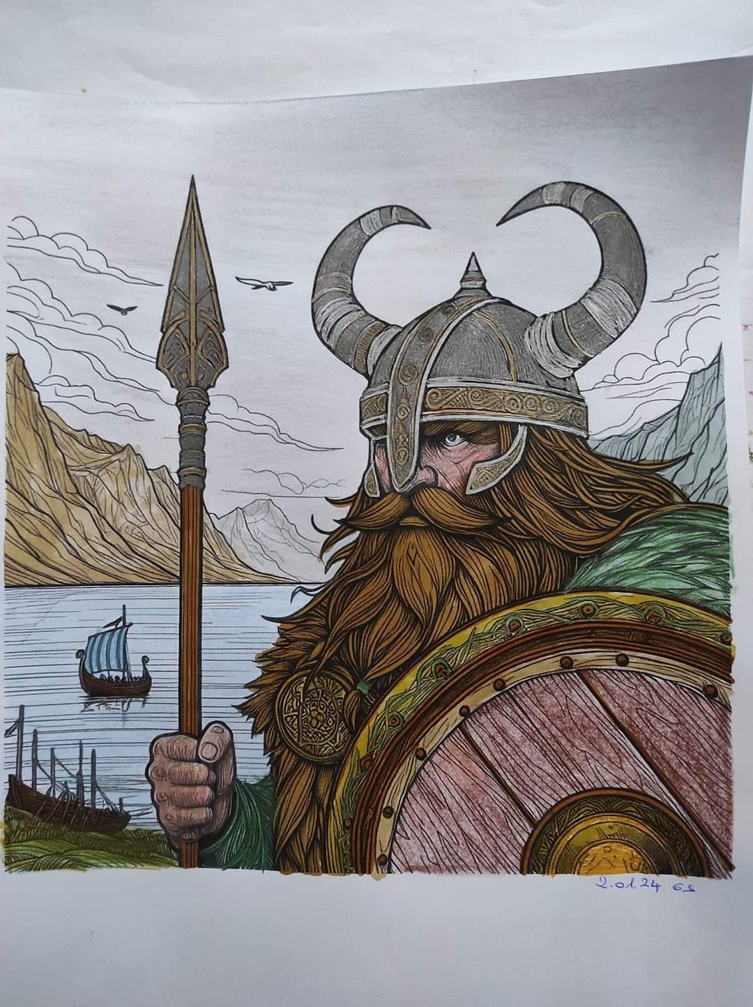 création puis coloriage