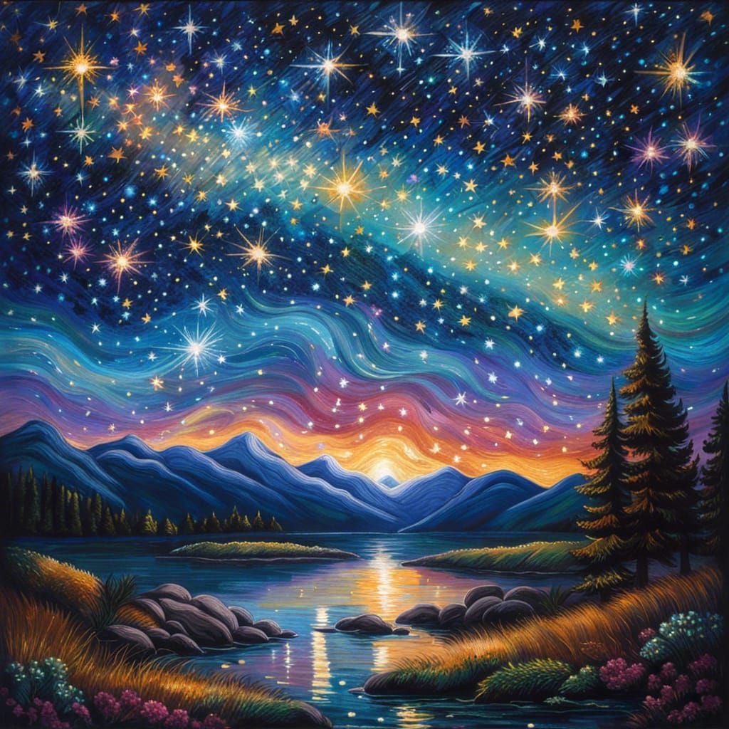 Glittering landscape #8