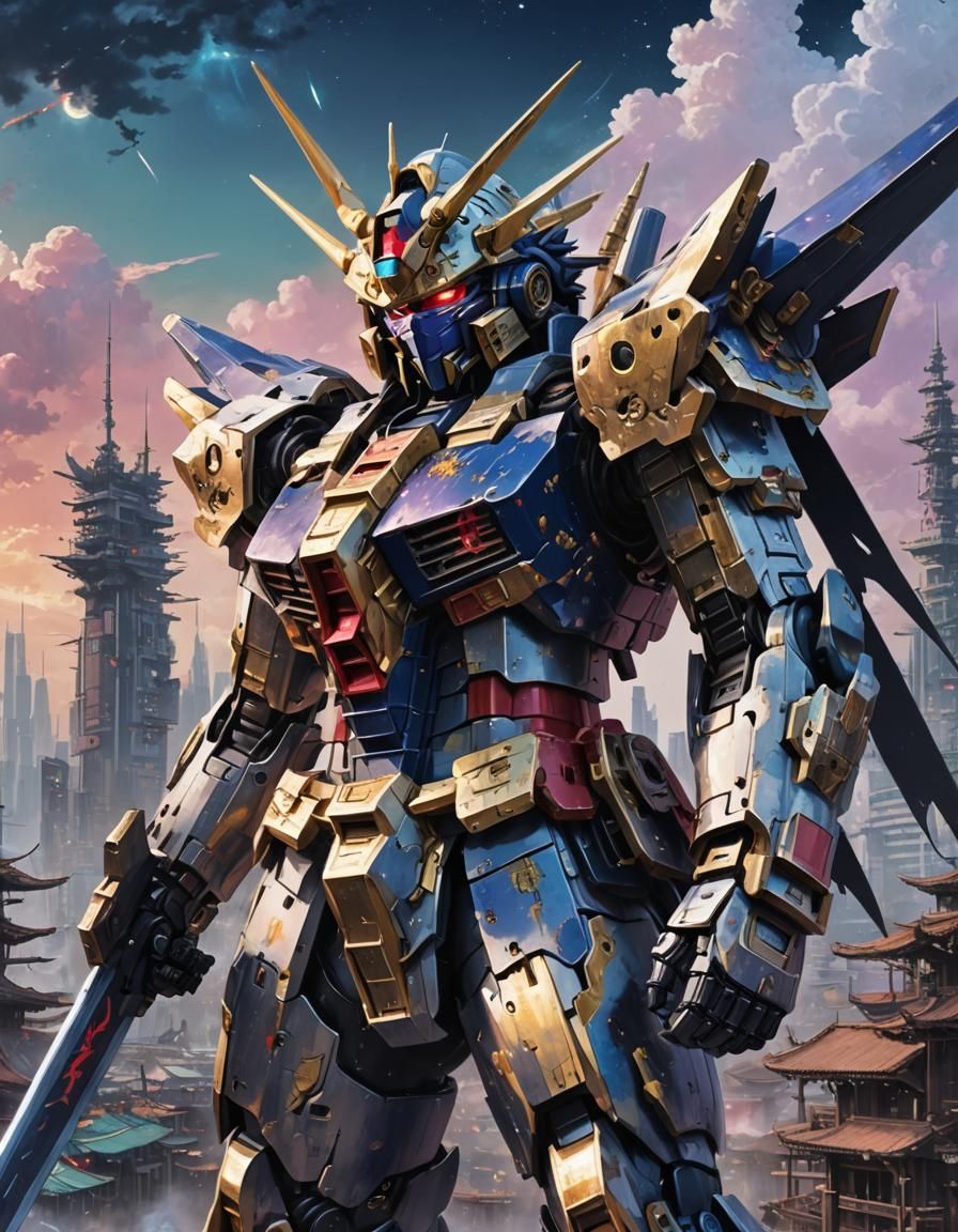 Gundam  by @1cheesepuff