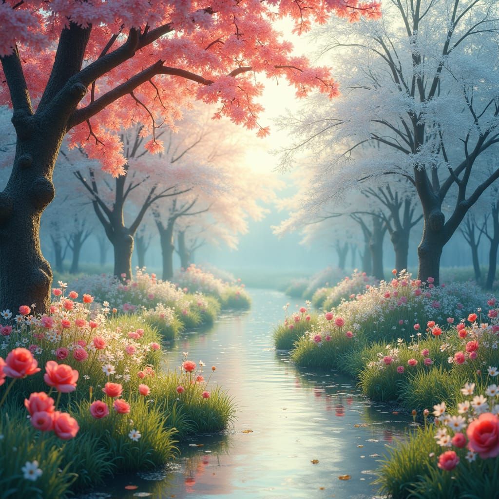 The Spring Meets the Winter 🌸❄️