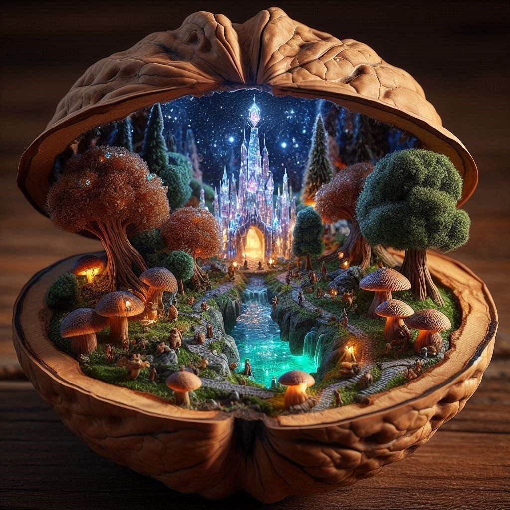 The World In A Nutshell  by @zephyrael