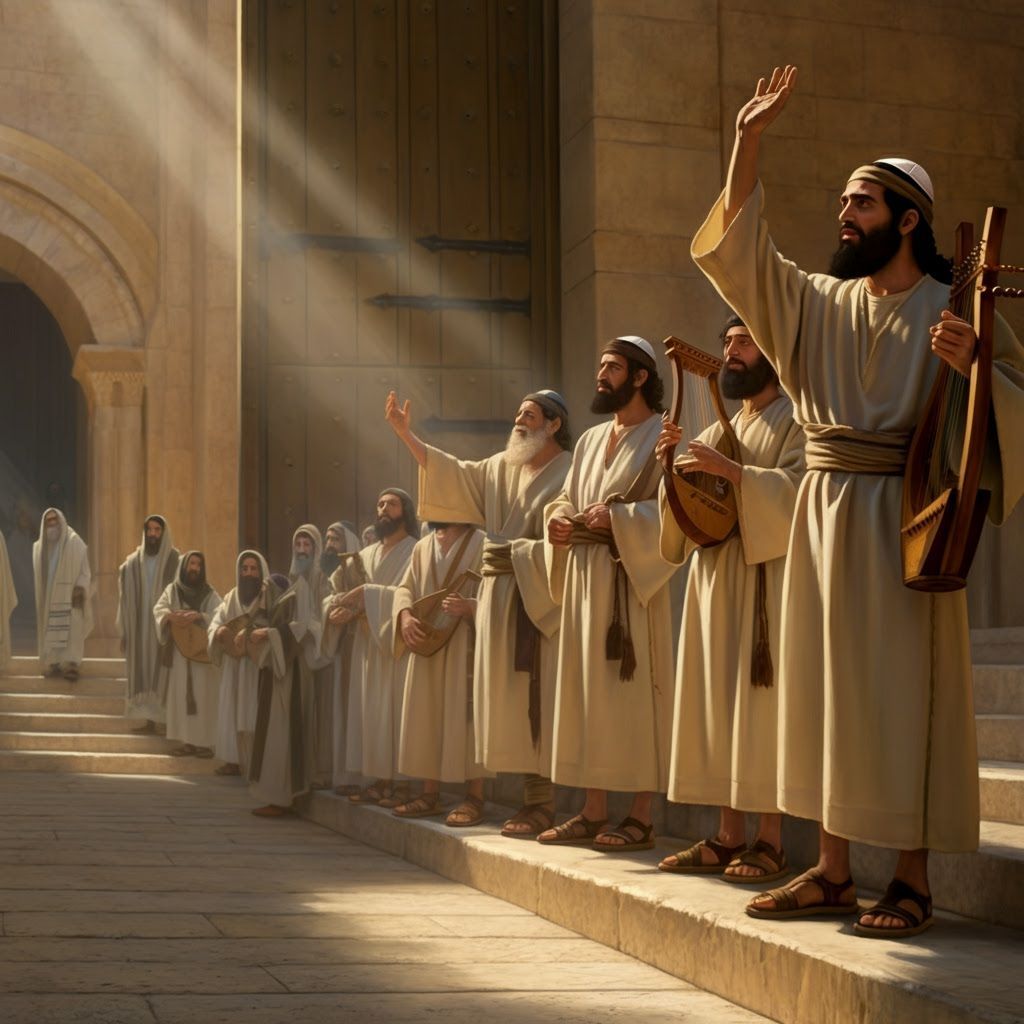 Levites' Majestic Temple Music Ceremony