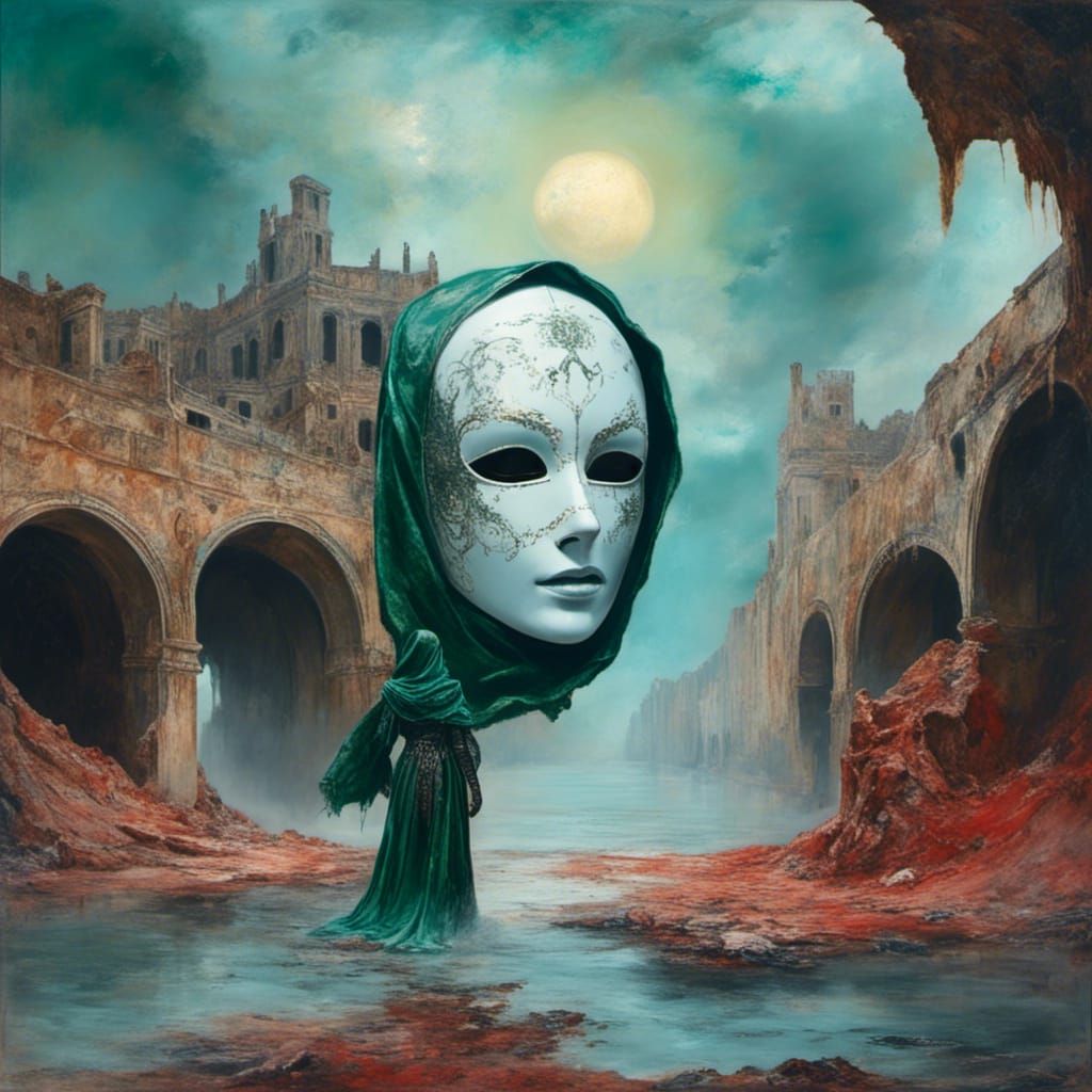 <lora:Mars Masquerade:1.0>
post-apocalyptic Venetian masquerade on Mars. pre-raphaelitism.