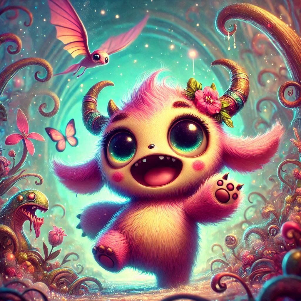 adorable fairy-tale fantasy creature portrait..