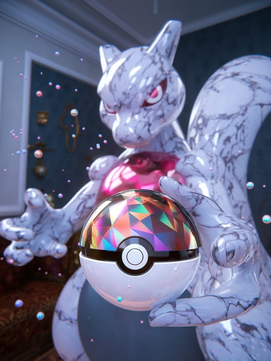 Glossed Marble MewTwo