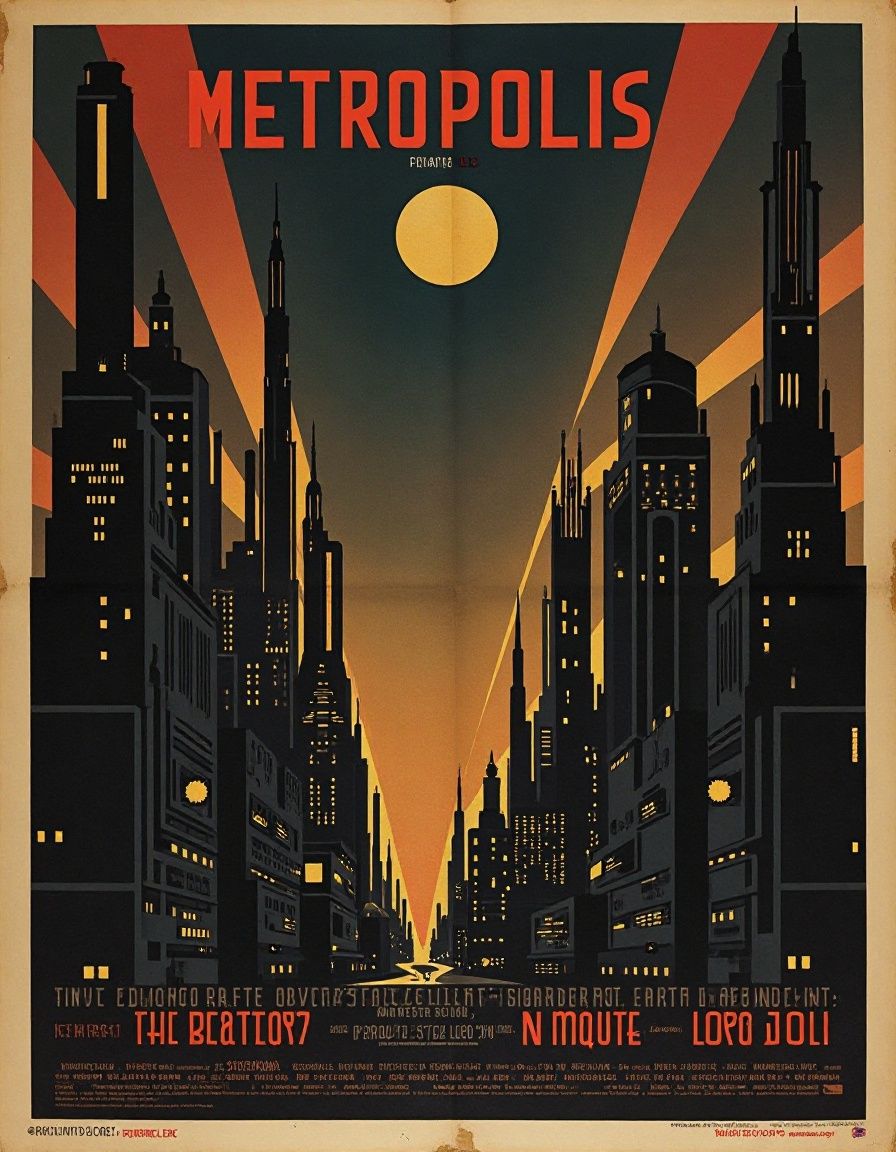 Metropolis - Movie theater poster 1920