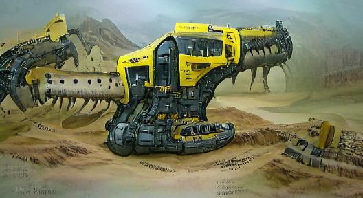 Colossal Sci-Fi Excavator Earthmover