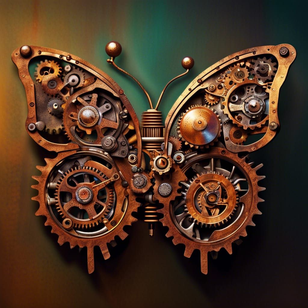Mariposa metálica AI Generated Artwork NightCafe Creator