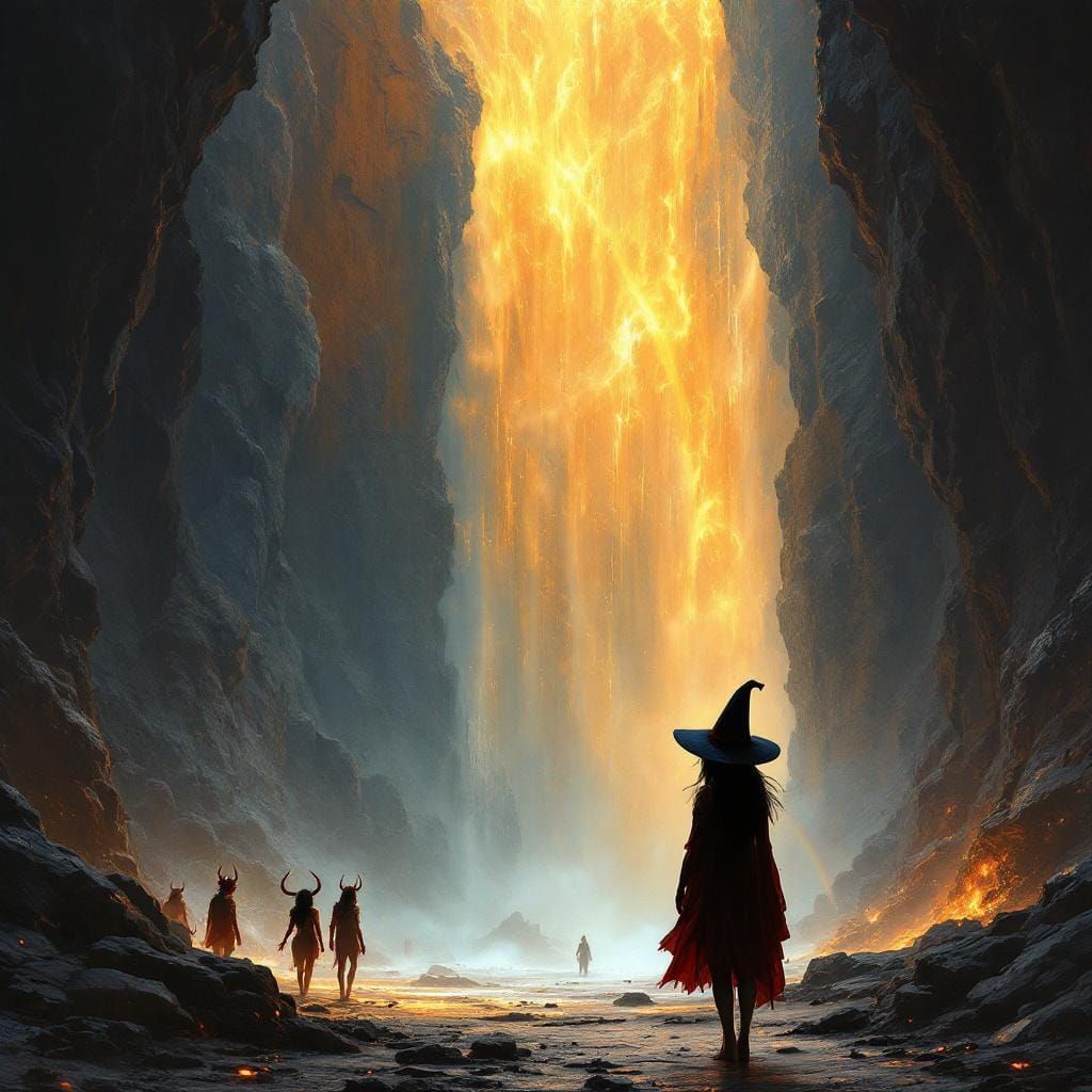 A waterfall in hell what an oddity 