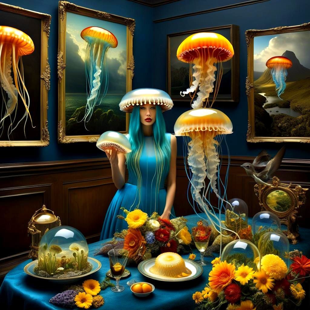 Surreal Landscape with Charismatic Lady