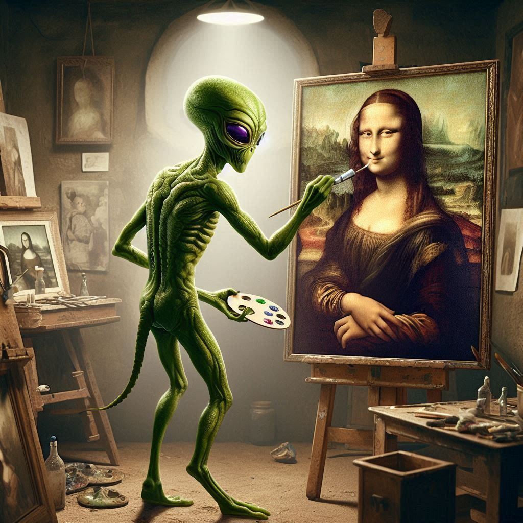 He drew the Mona Lisa