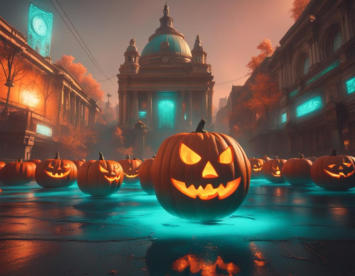 Halloween festival , supernatural and strange color grading.
