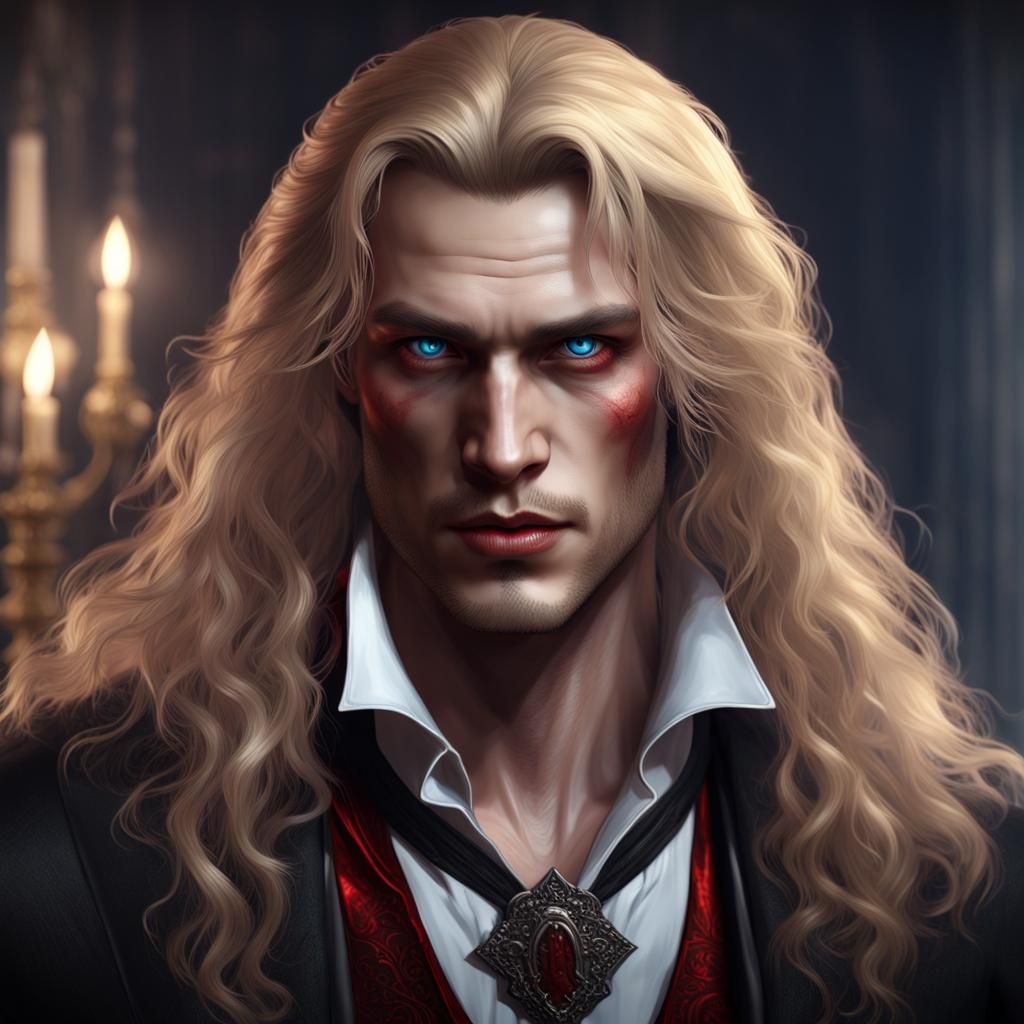 Portrait Of A Beautiful Perfect Male Vampire With Blue Eyes And Long   DjR2UlQWXfqbFDUA40eQ  1  Fmmp1 