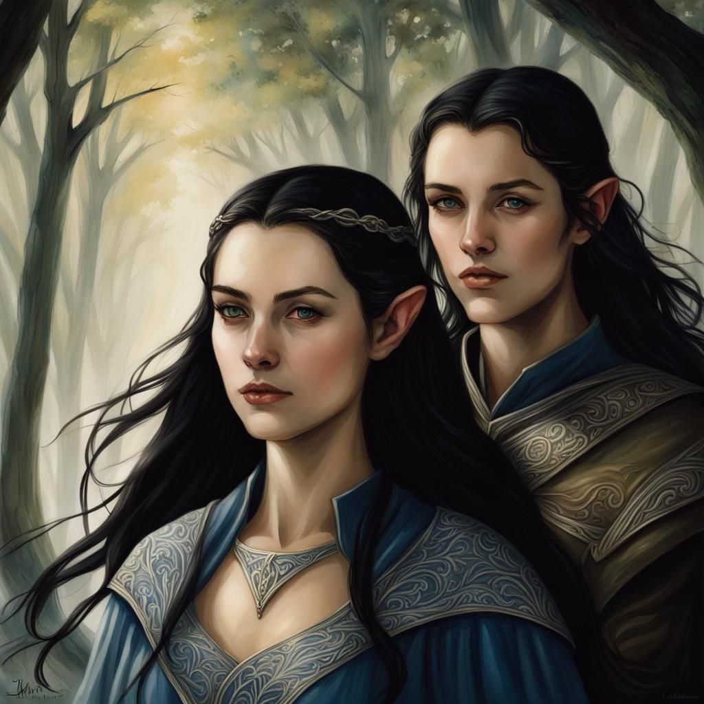 Elven sisters - AI Generated Artwork - NightCafe Creator