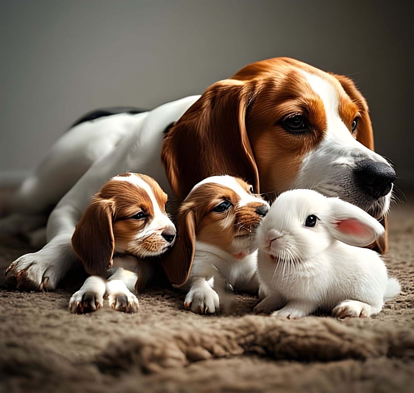 Beagles and Rabbit