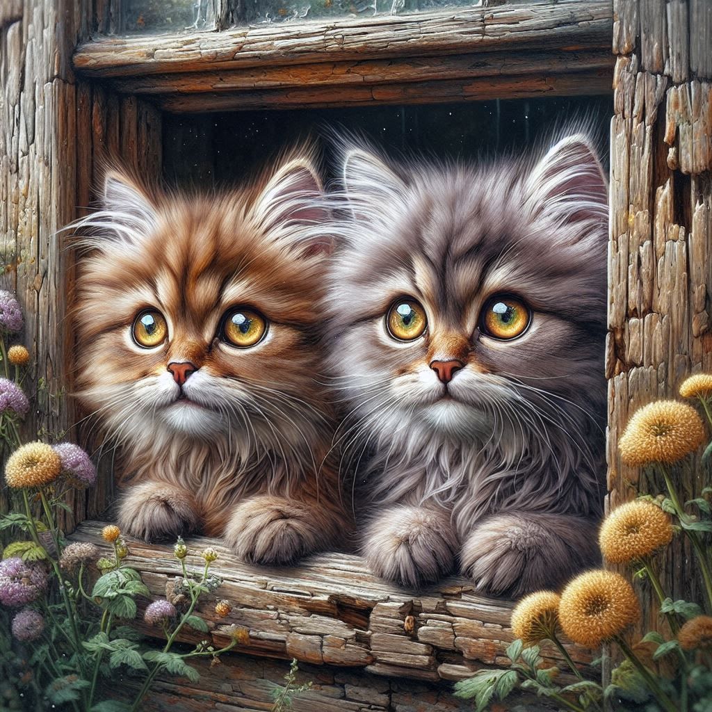 The Kittens in the Window 😸😸