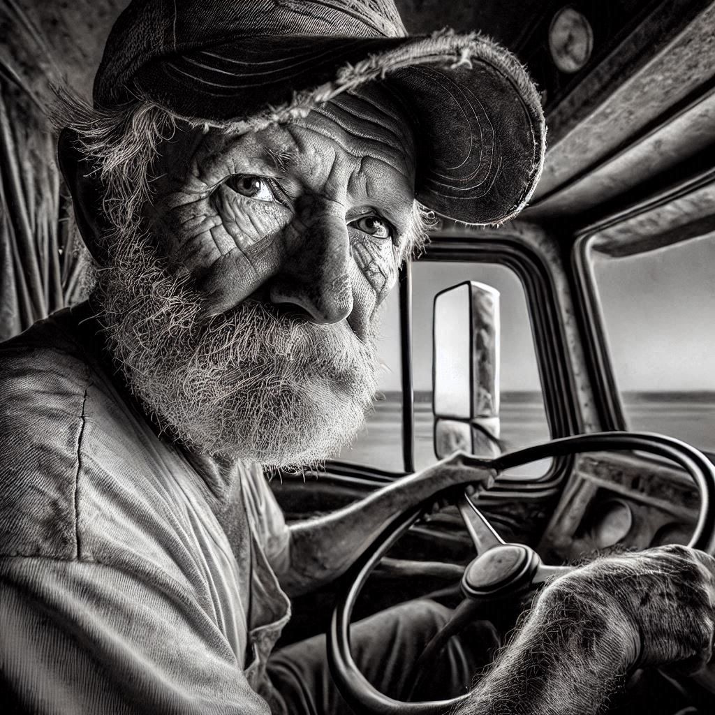 Portrait of a worker - Peter, trucker