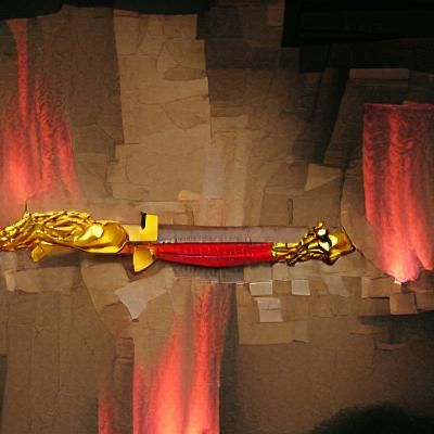 Red/gold god sword