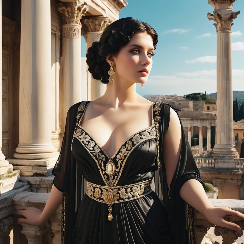 Ancient Roman aristocrat in black - II