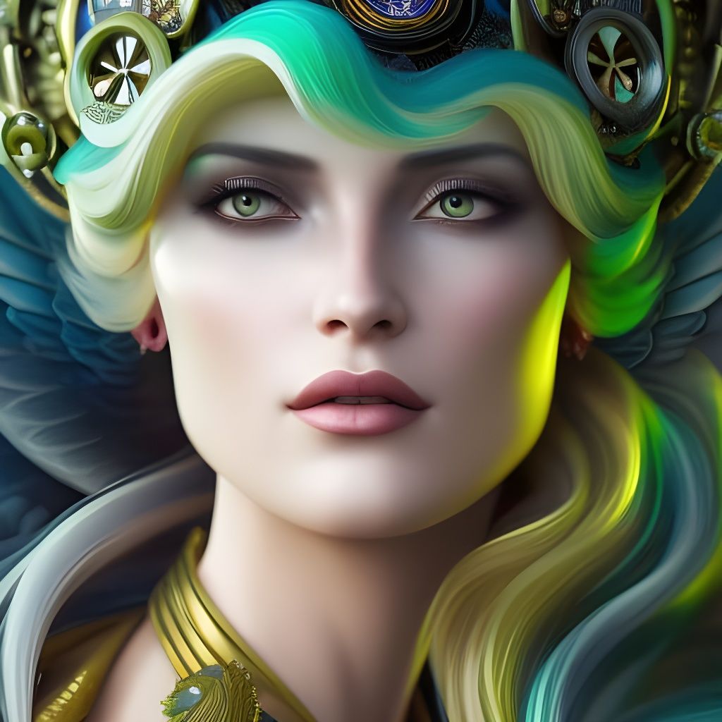 GREEN LADY - AI Generated Artwork - NightCafe Creator