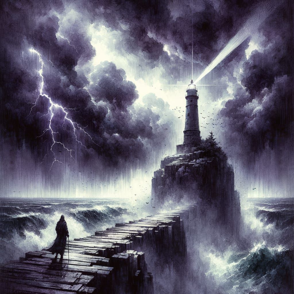 A solitary lighthouse   by @Zyper