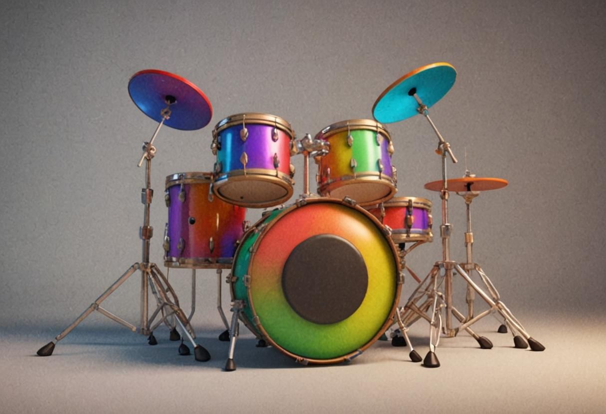 a inflatable Drum Kit AI Generated Artwork NightCafe Creator